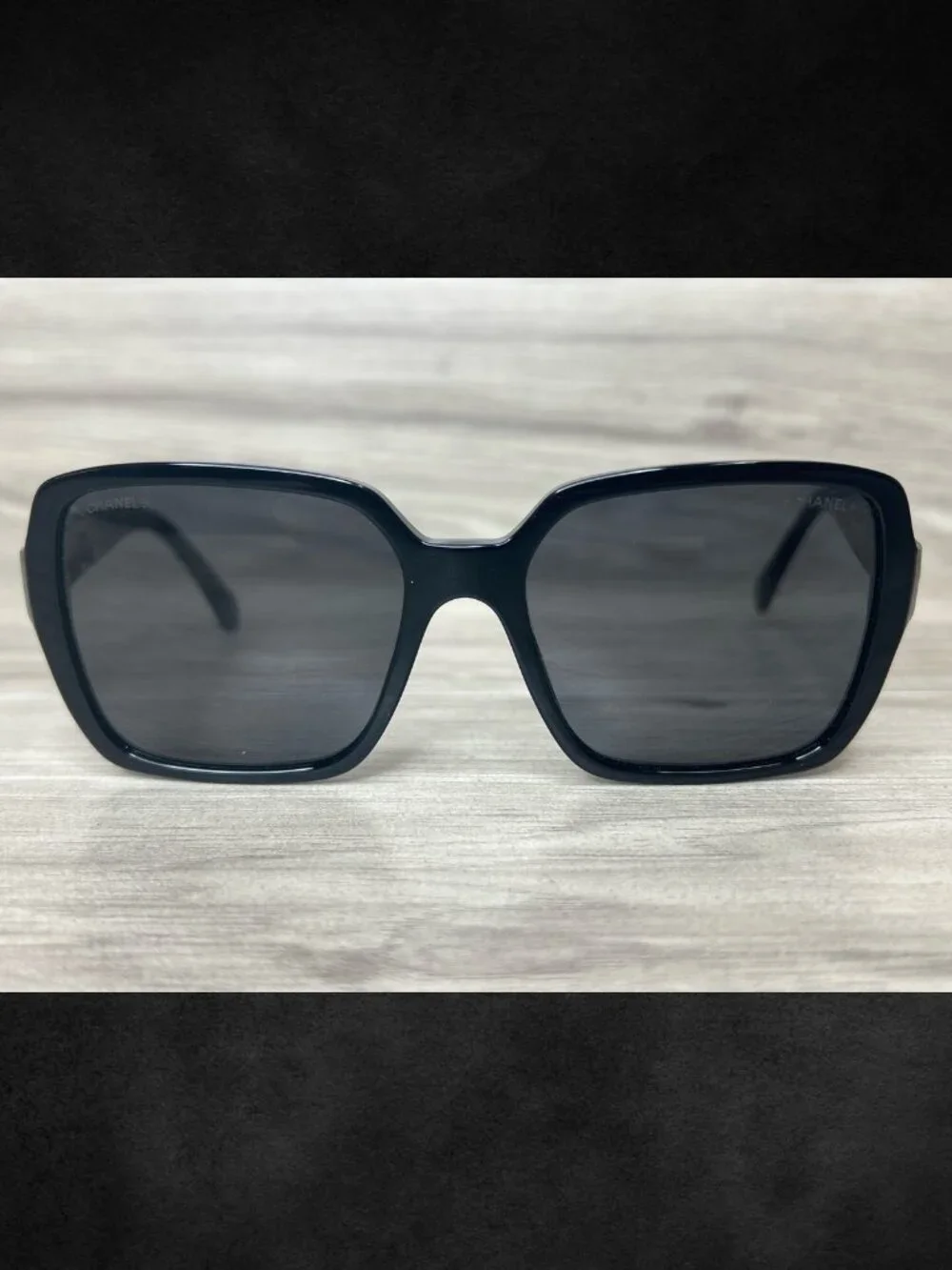 Chanel 5408 Black Square Polarized Sunglasses 56-17-140 with Case [PO1026204]